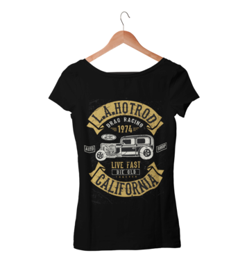 L.A HOT RODS CALIFORNIA T-SHIRT FOR WOMEN
