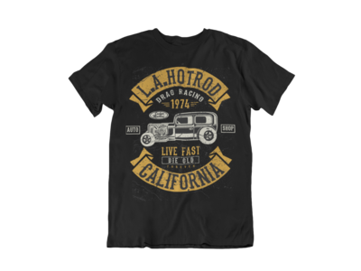 L.A HOT RODS CALIFORNIA T-SHIRT FOR MEN