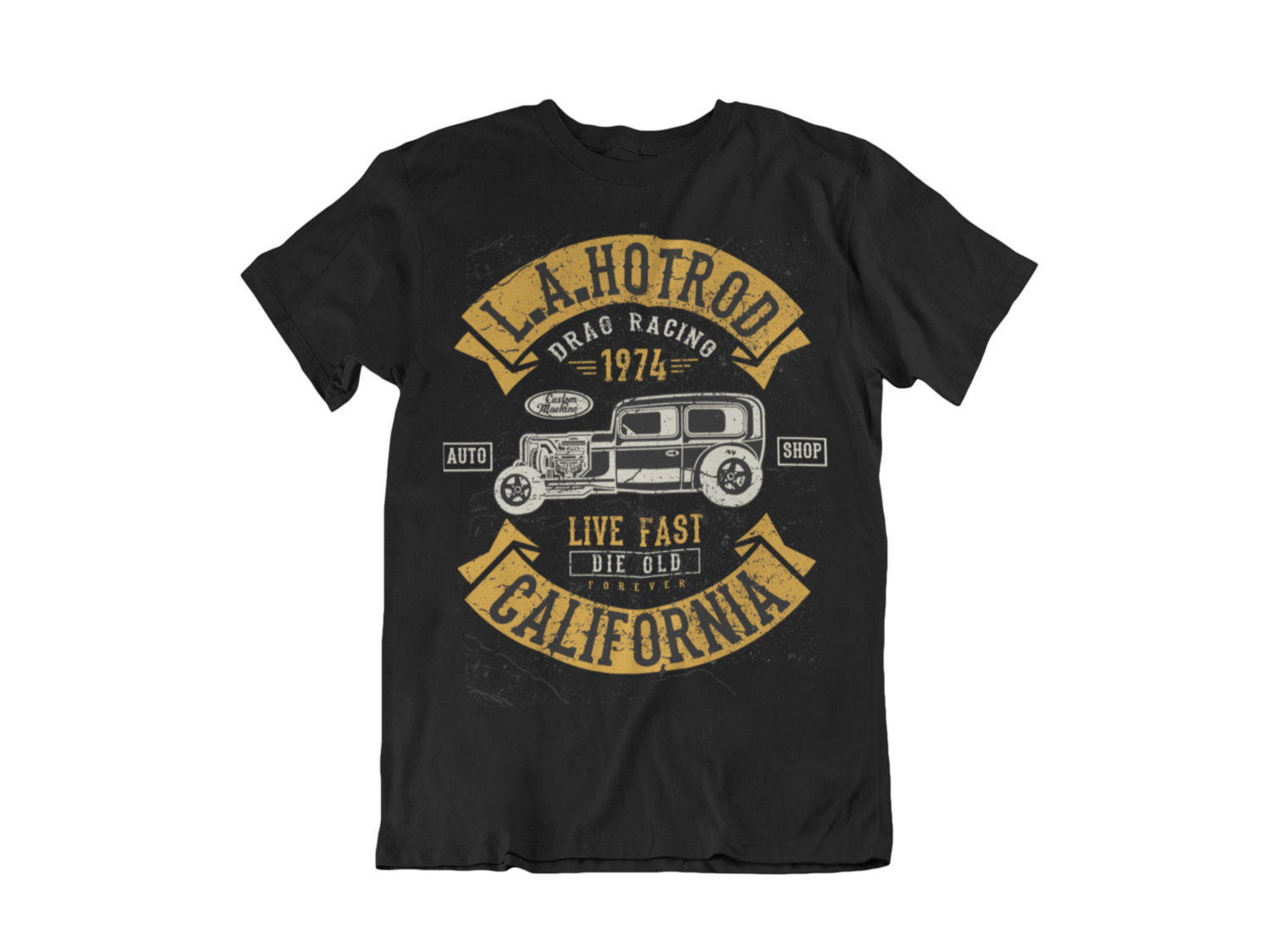 L.A HOT RODS CALIFORNIA T-SHIRT FOR MEN, Size: Small