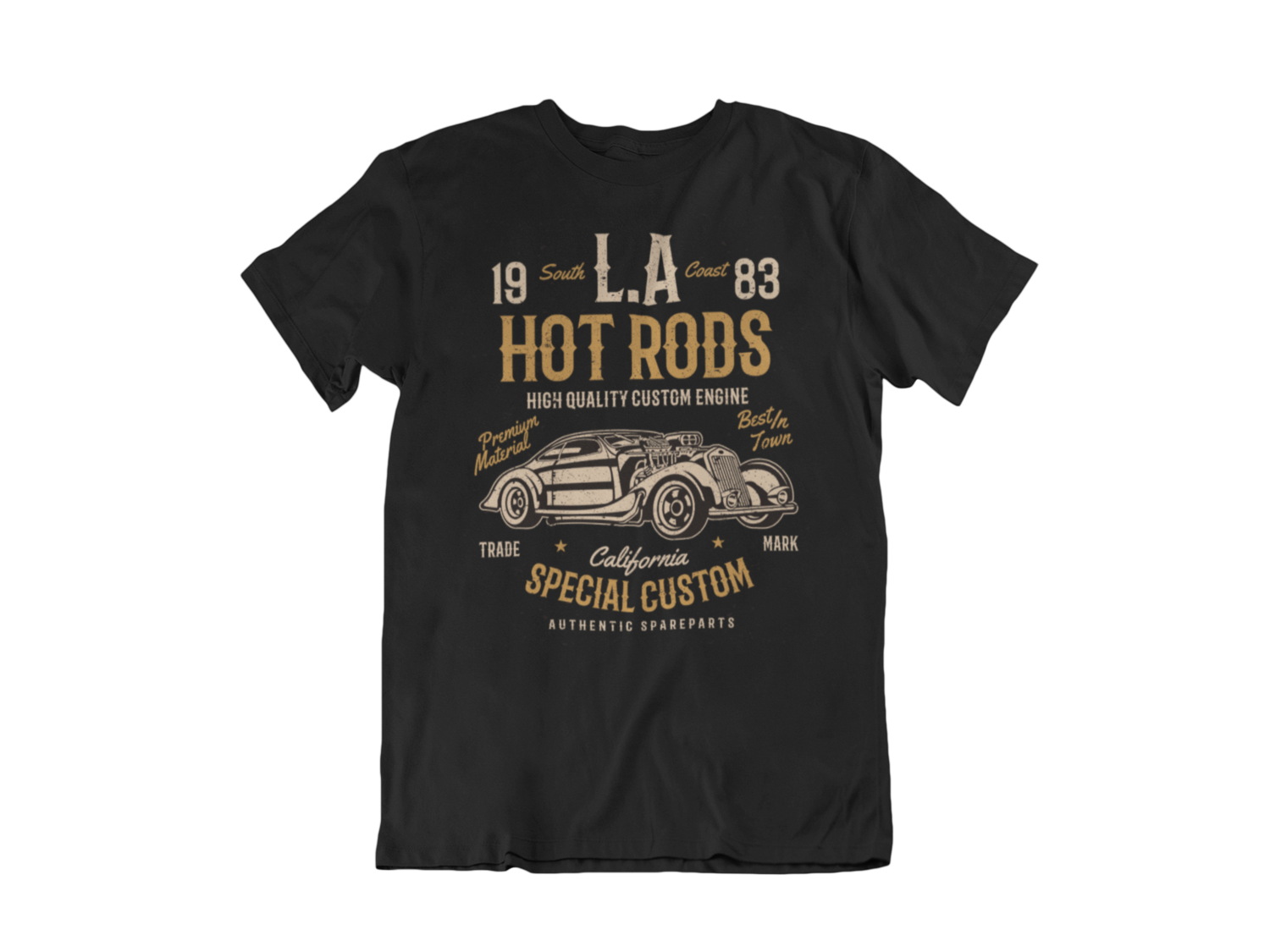 L.A HOT RODS T-SHIRT FOR MEN, Size: Small