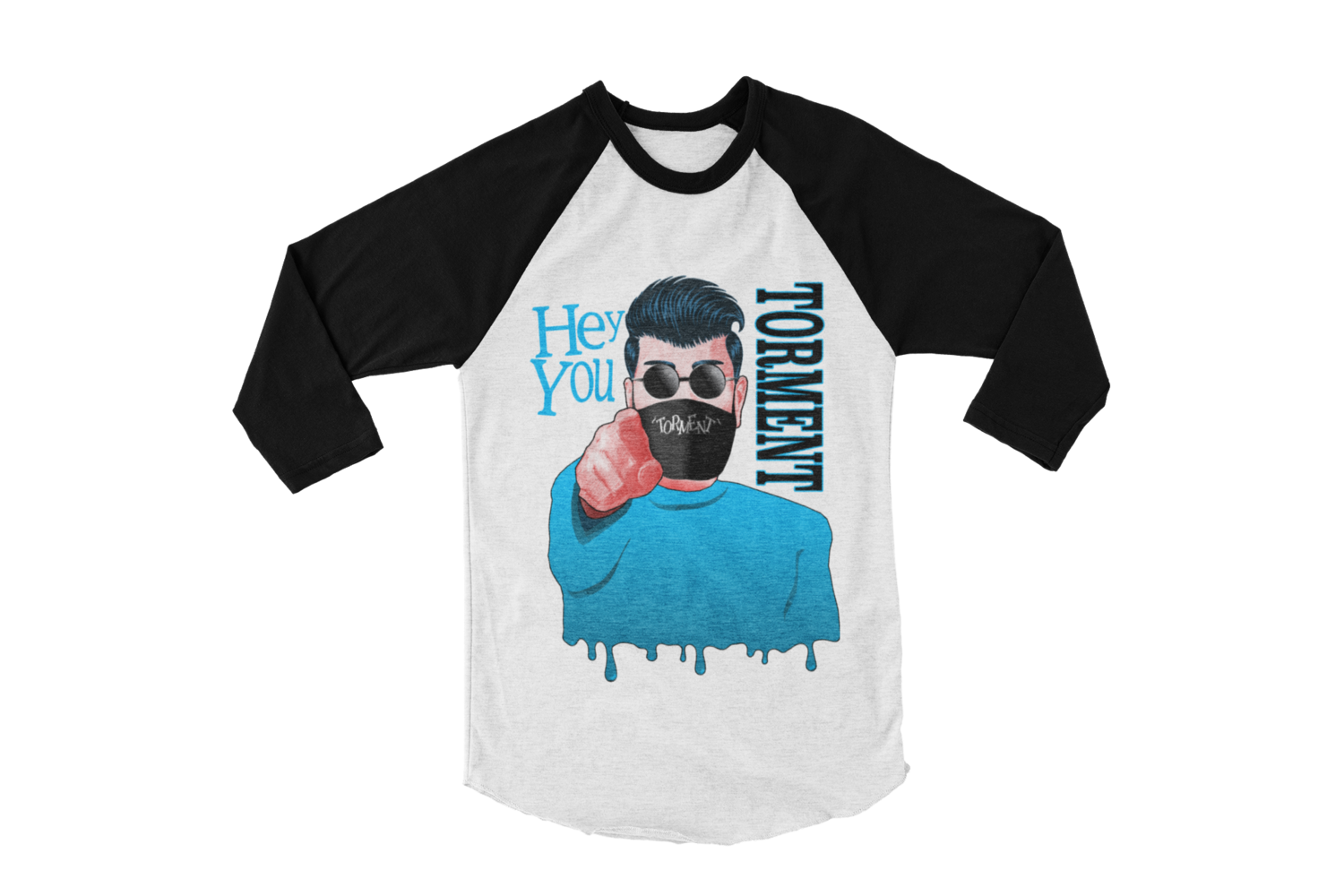 TORMENT &quot;HEY YOU - MASK&quot; BASEBALL LONG SLEEVE UNISEX