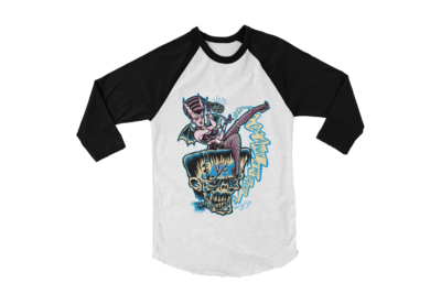 GET AWAY OF MY BRAIN BASEBALL LONG SLEEVE By SOL RAC