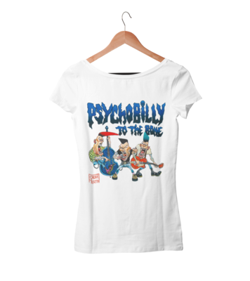 PSYCHOBILLY TO THE BONE T-SHIRT WOMAN by Oscar Hertin