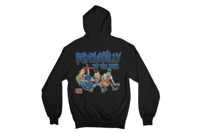 PSYCHOBILLY TO THE BONE HOODIE ZIP for MEN by OSCAR HERTIN