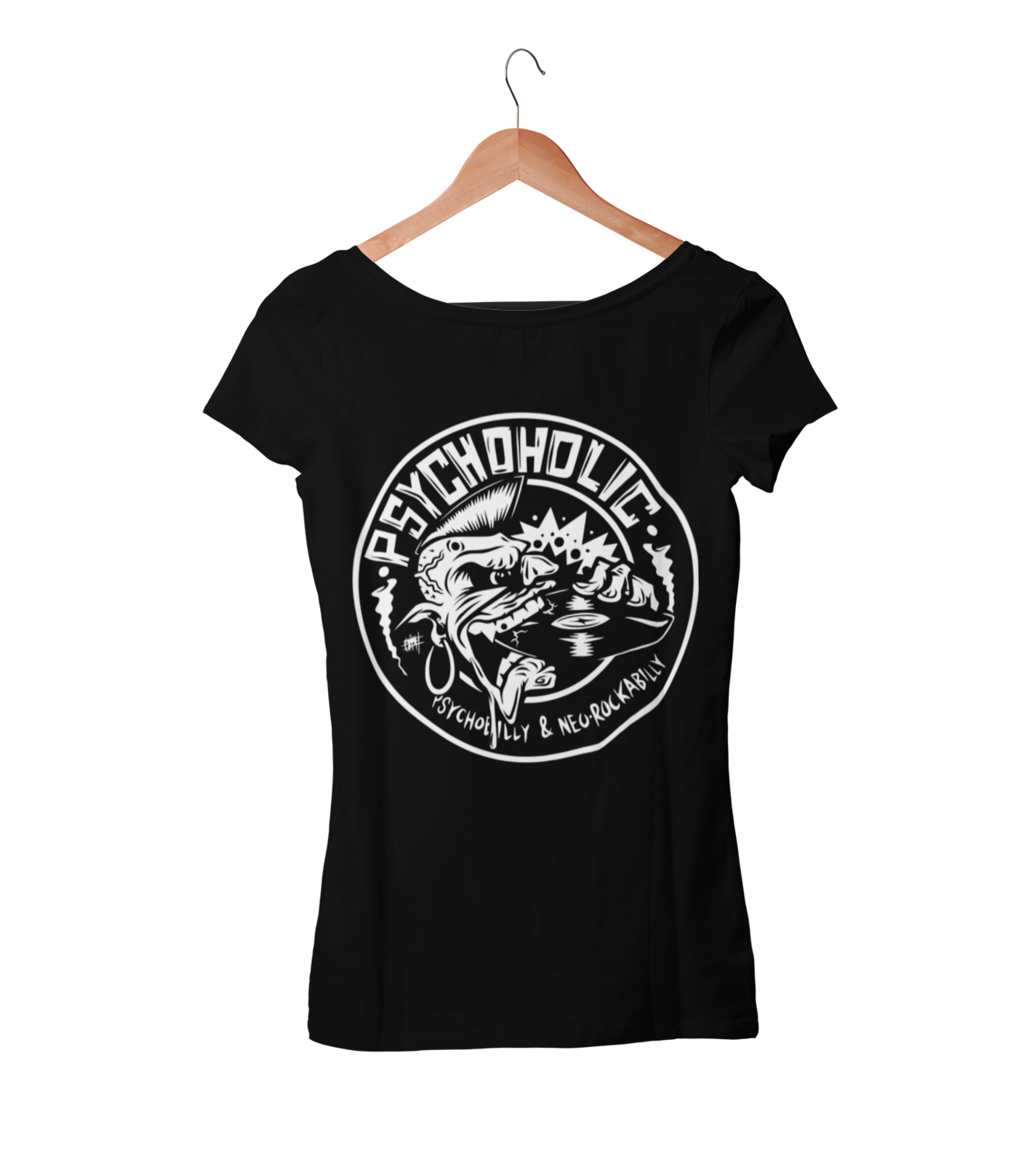 PSYCHOHOLIC &quot;Olafh Logo&quot; T-SHIRT WOMAN, Colour: BLACK, Size: Large