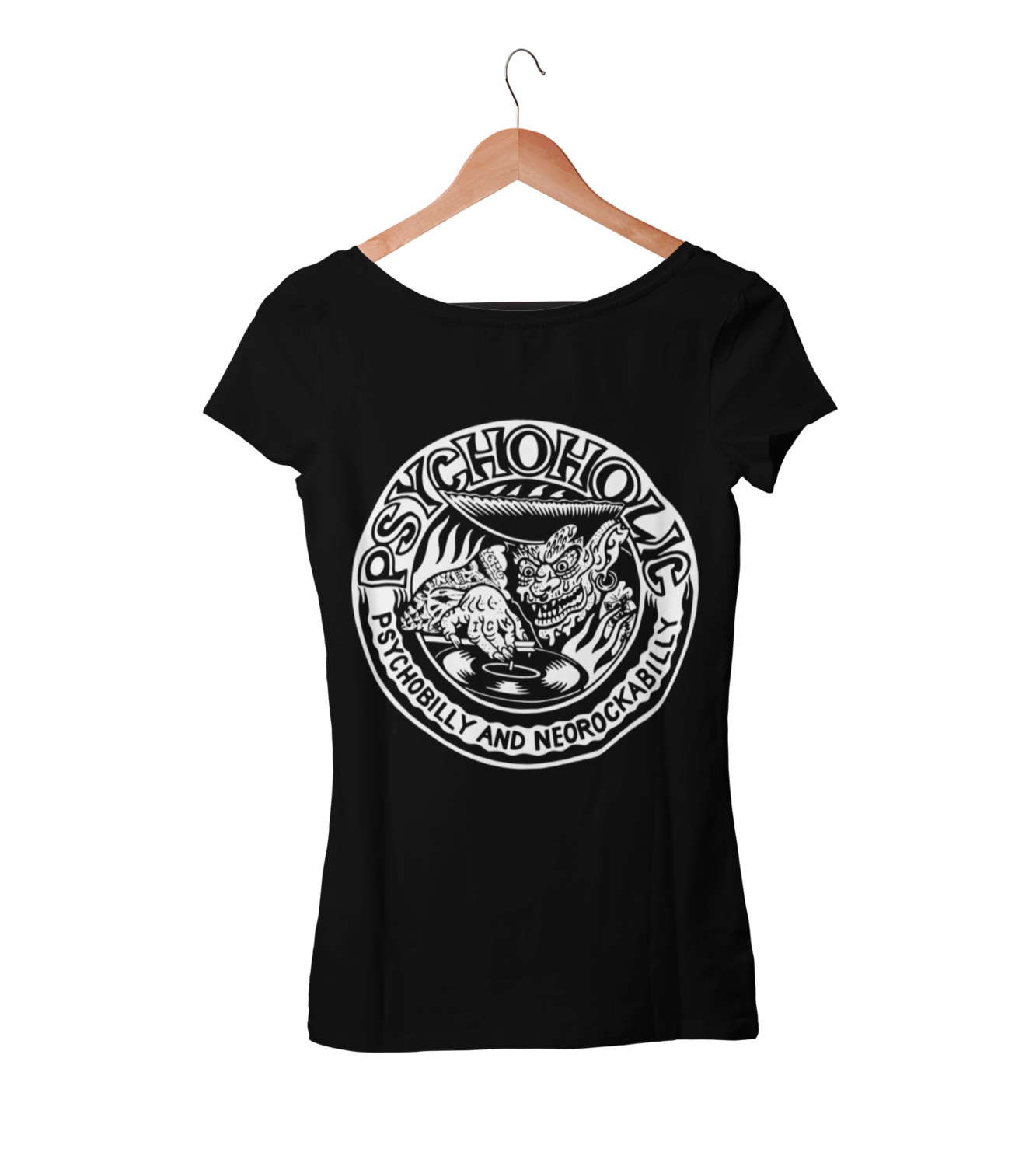 PSYCHOHOLIC &quot;Paul Logo&quot; T-SHIRT WOMAN, Colour: BLACK, Size: Large