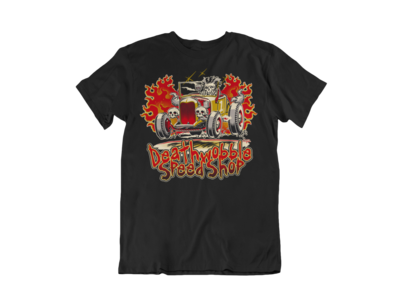 DEATH WOBBLE SPEEDSHOP T-SHIRT MAN BY Ger &quot;Dutch Courage&quot; Peters artwork