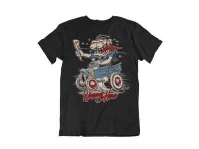 OLD FIEND MONKEY WRENCH T-SHIRT MAN BY Ger &quot;Dutch Courage&quot; Peters artwork