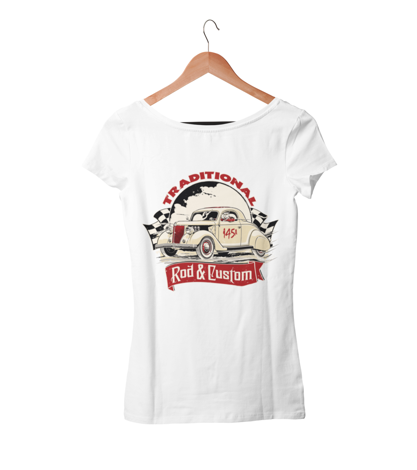 TRADITIONAL ROD &amp; CUSTOM T-SHIRT WOMAN by Ger &quot;Dutch Courage&quot; Peters artwork