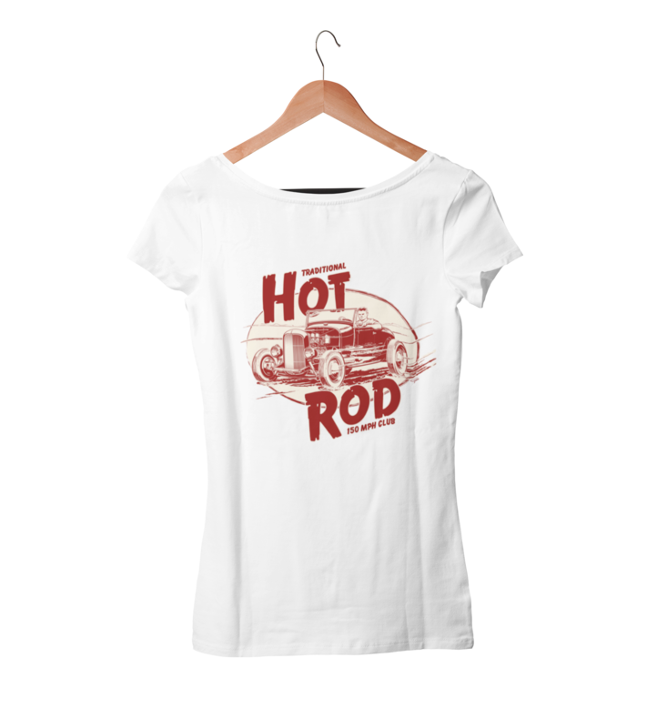 TRADITIONAL HOT ROD T-SHIRT WOMAN by Ger "Dutch Courage" Peters artwork