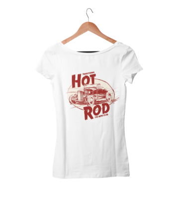 TRADITIONAL HOT ROD T-SHIRT WOMAN by Ger &quot;Dutch Courage&quot; Peters artwork