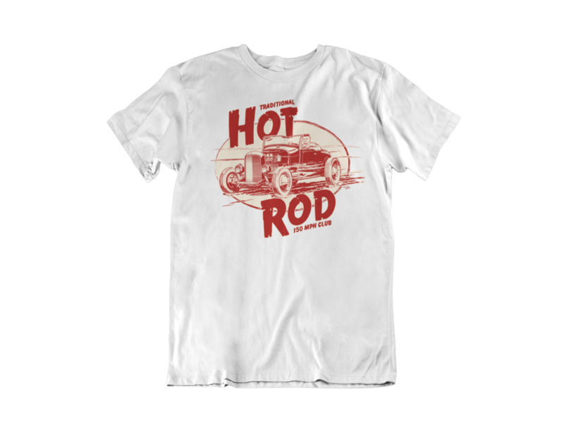 TRADITIONAL HOT ROD T-SHIRT MAN BY Ger "Dutch Courage" Peters artwork