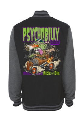 PSYCHOBILLY RODDER VARSITY JACKET UNISEX BY NANO BARBERO