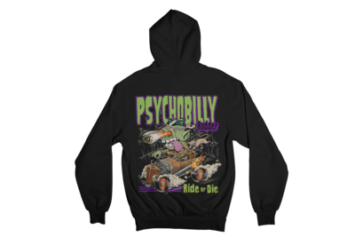 PSYCHOBILLY RODDER HOODIE ZIP for WOMEN by NANO BARBERO