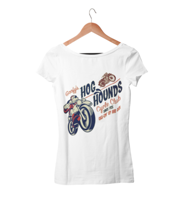 GOOFY´S HOG HOUNDS CYCLE CLUB T-SHIRT WOMAN, Colour: WHITE, Size: Large