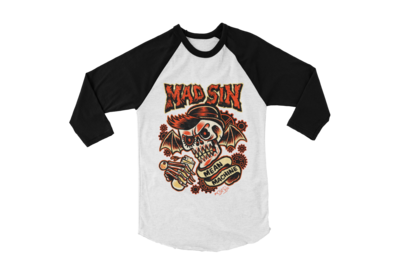 MAD SIN &quot;Mean Machine&quot; BASEBALL LONG SLEEVE By SOL RAC UNISEX