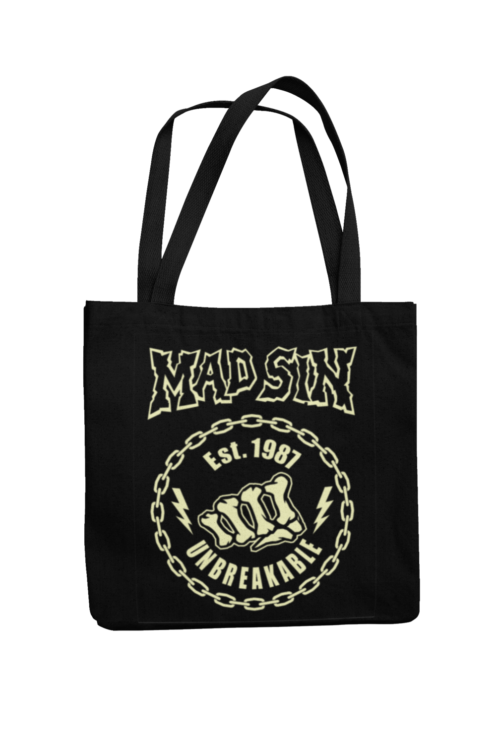 MAD SIN Cotton Bag  Unbreakable Round logo