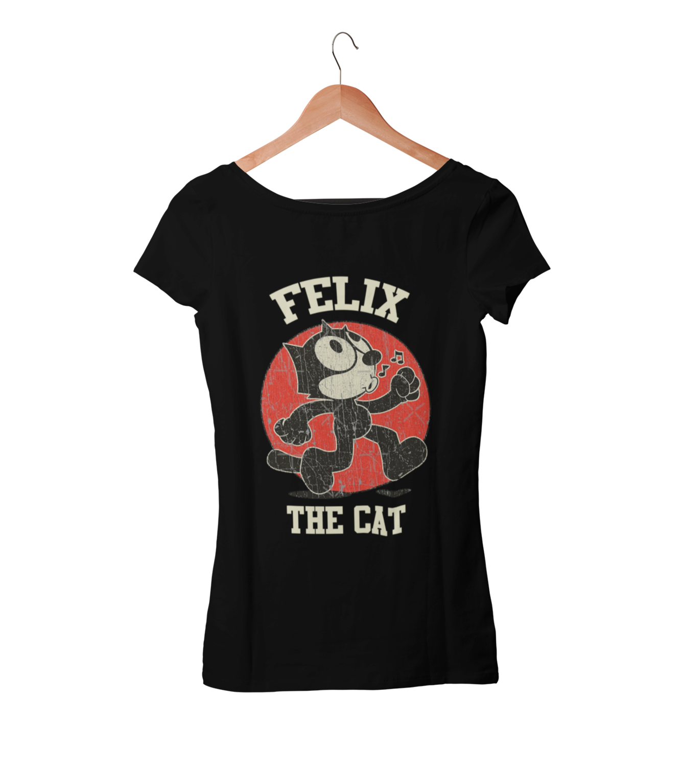FELIX THE CAT T-SHIRT WOMAN, Colour: BLACK, Size: Large