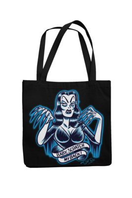 SCRATCH MY BACK Cotton Bag  logo design SOL RAC
