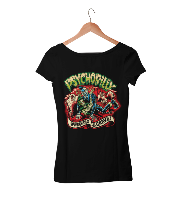 PSYCHOBILLY WRECKING ON YOUR GRAVE T-SHIRT WOMAN BY SOL RAC
