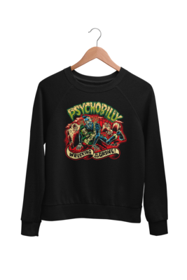 PSYCHOBILLY WRECKING ON YOUR GRAVE SWEATSHIRT UNISEX by BY SOL RAC