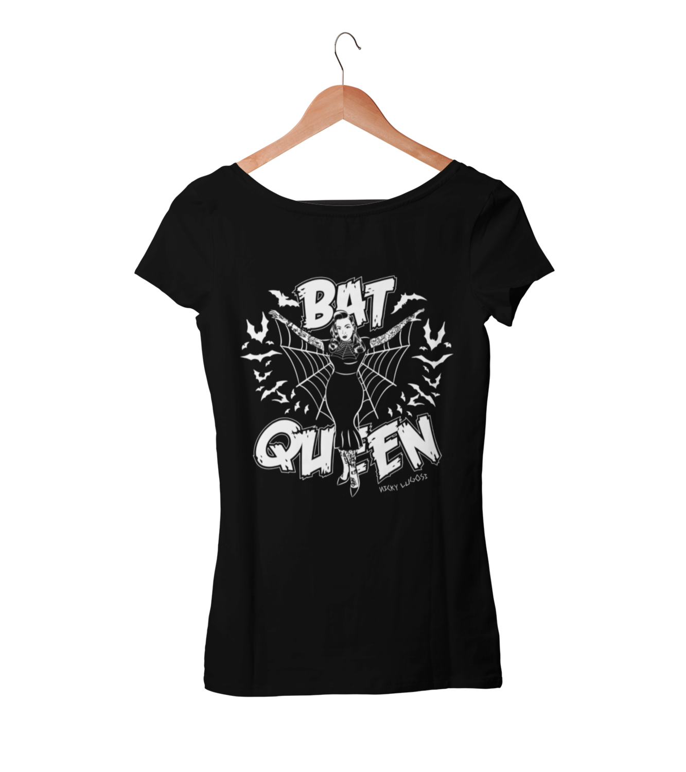 BAT QUEEN by MISS MOONAGE tshirt for WOMEN, Colour: BLACK, Size: Large