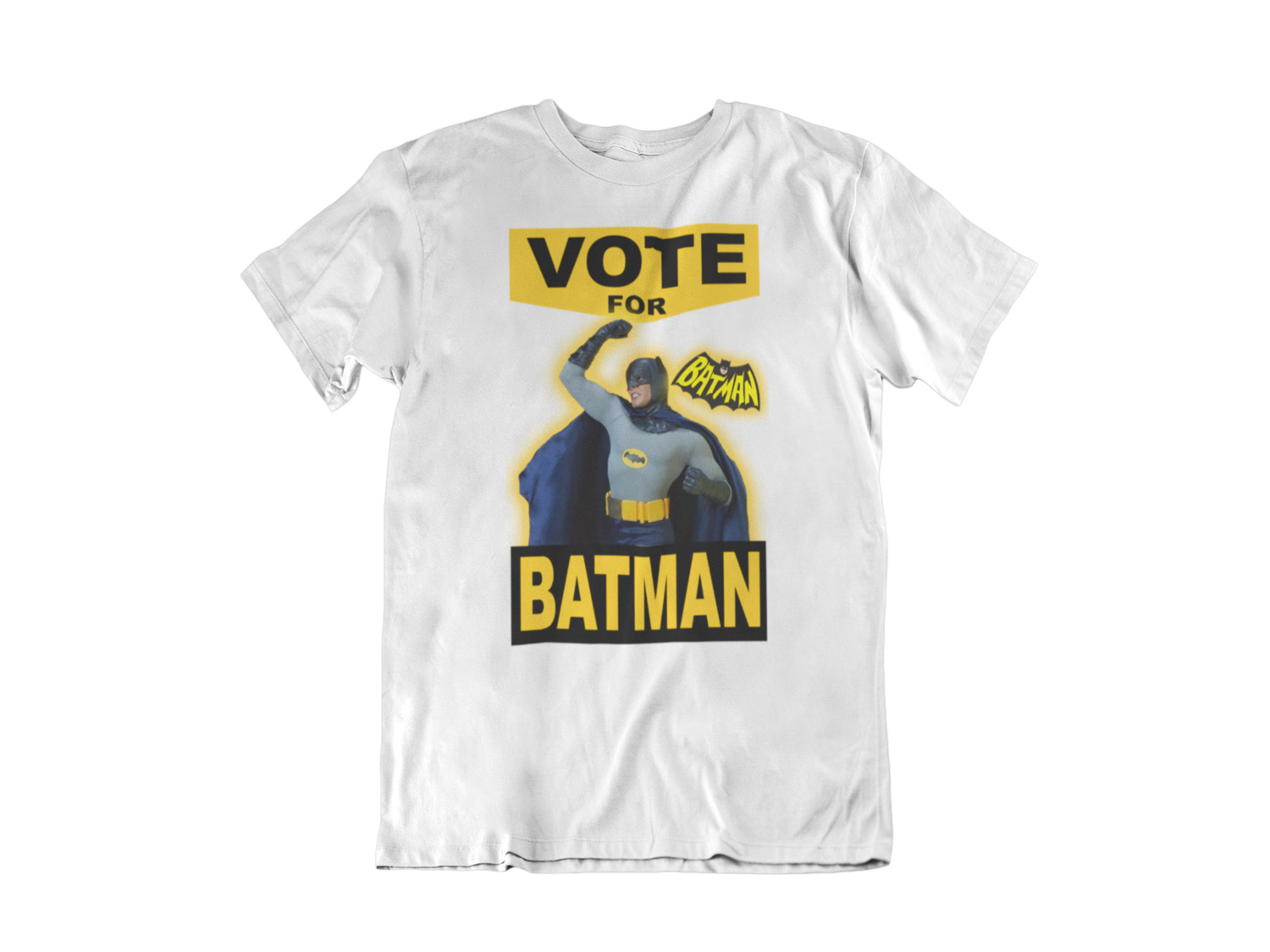 VOTE FOR BATMAN T-shirt man, Colour: WHITE, Size: Large