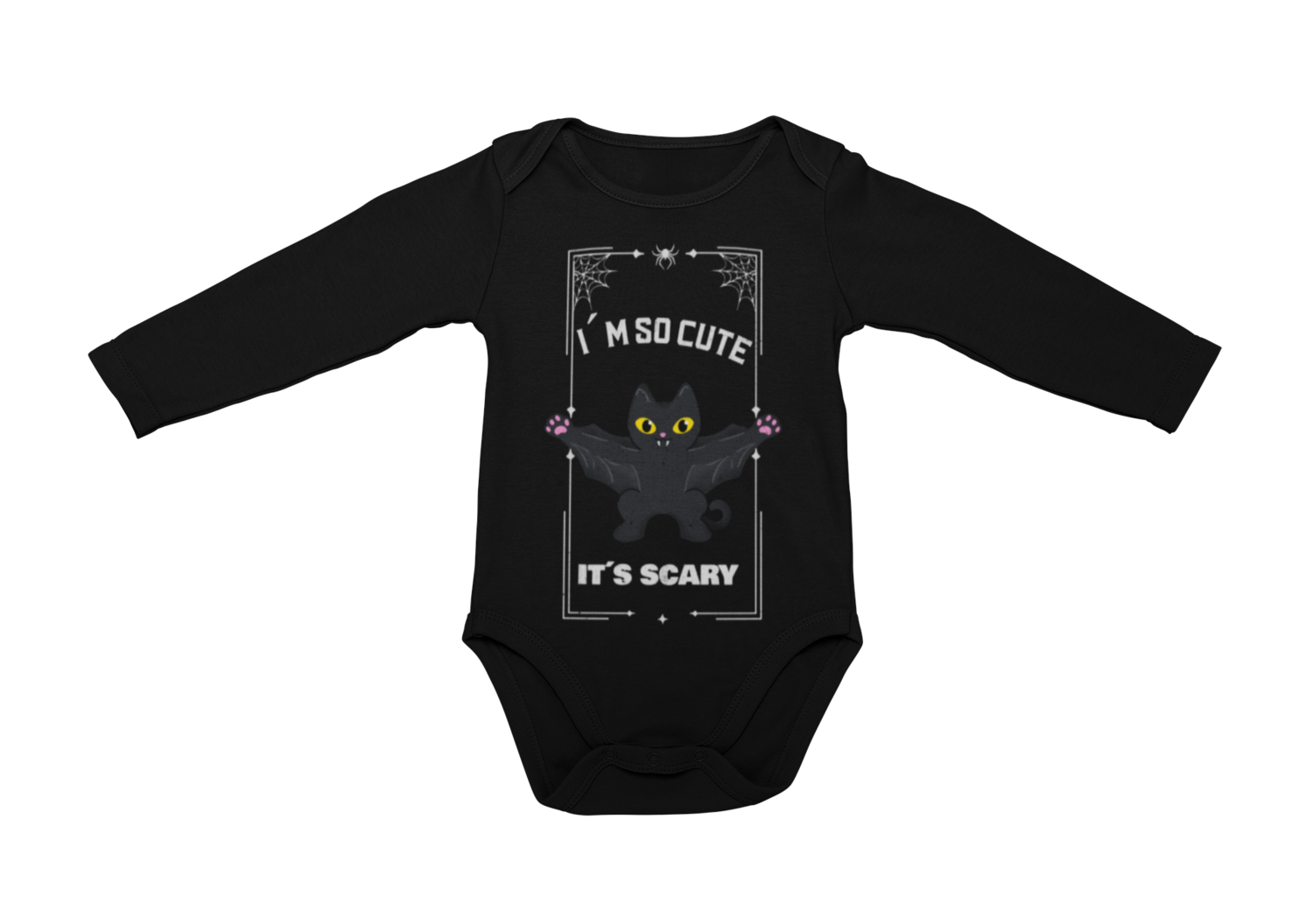 I´M SO CUTE BABY ONIESE, Colour: Black, Size: 6 Months