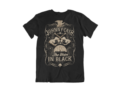 JOHNNY CASH &quot;man in black&quot; T-SHIRT FOR MEN