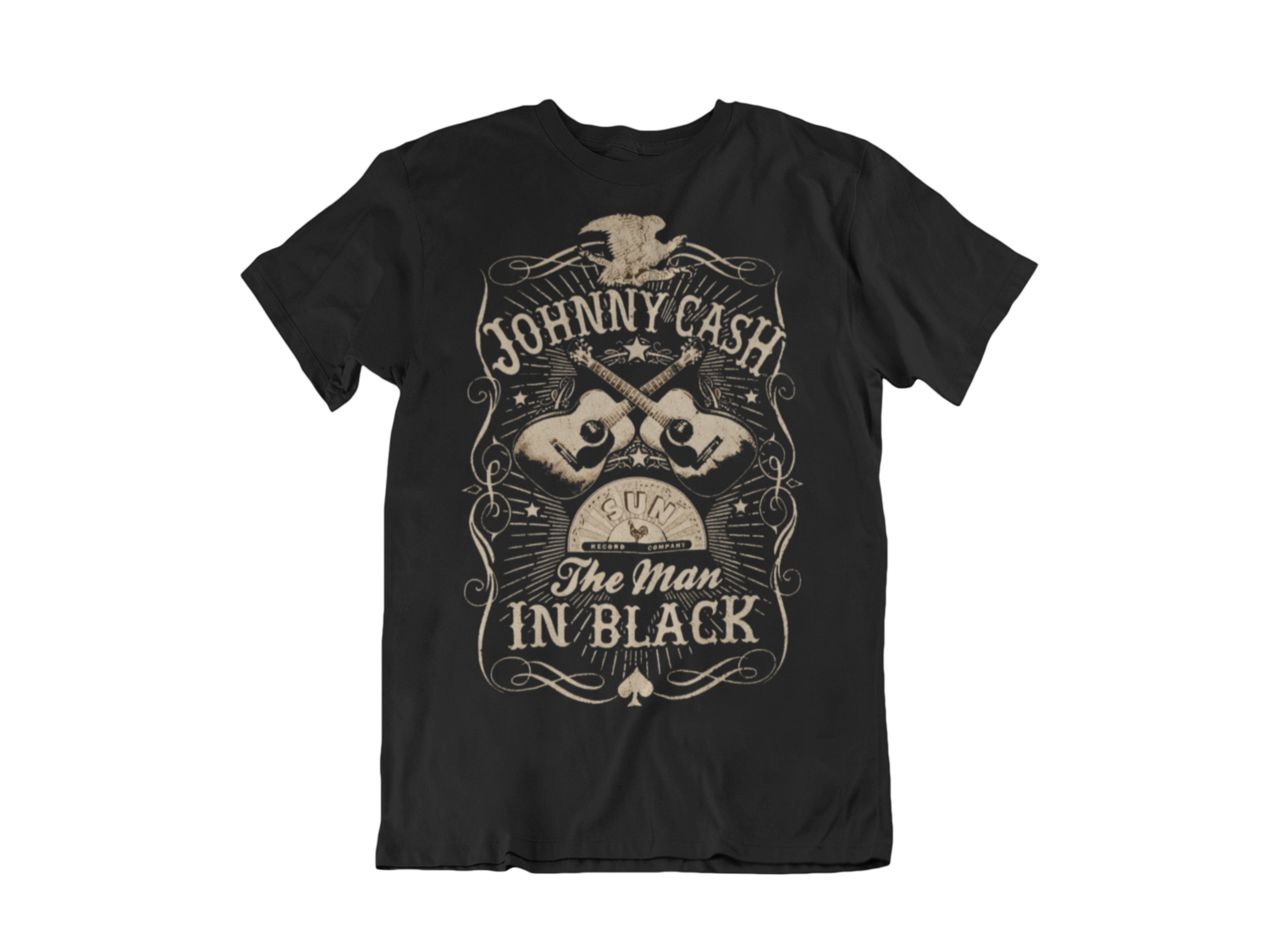 JOHNNY CASH &quot;man in black&quot; T-SHIRT FOR MEN, Size: Small
