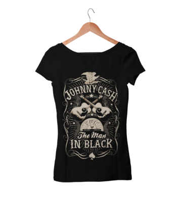 JOHNNY CASH &quot;man in black&quot; T-SHIRT WOMAN