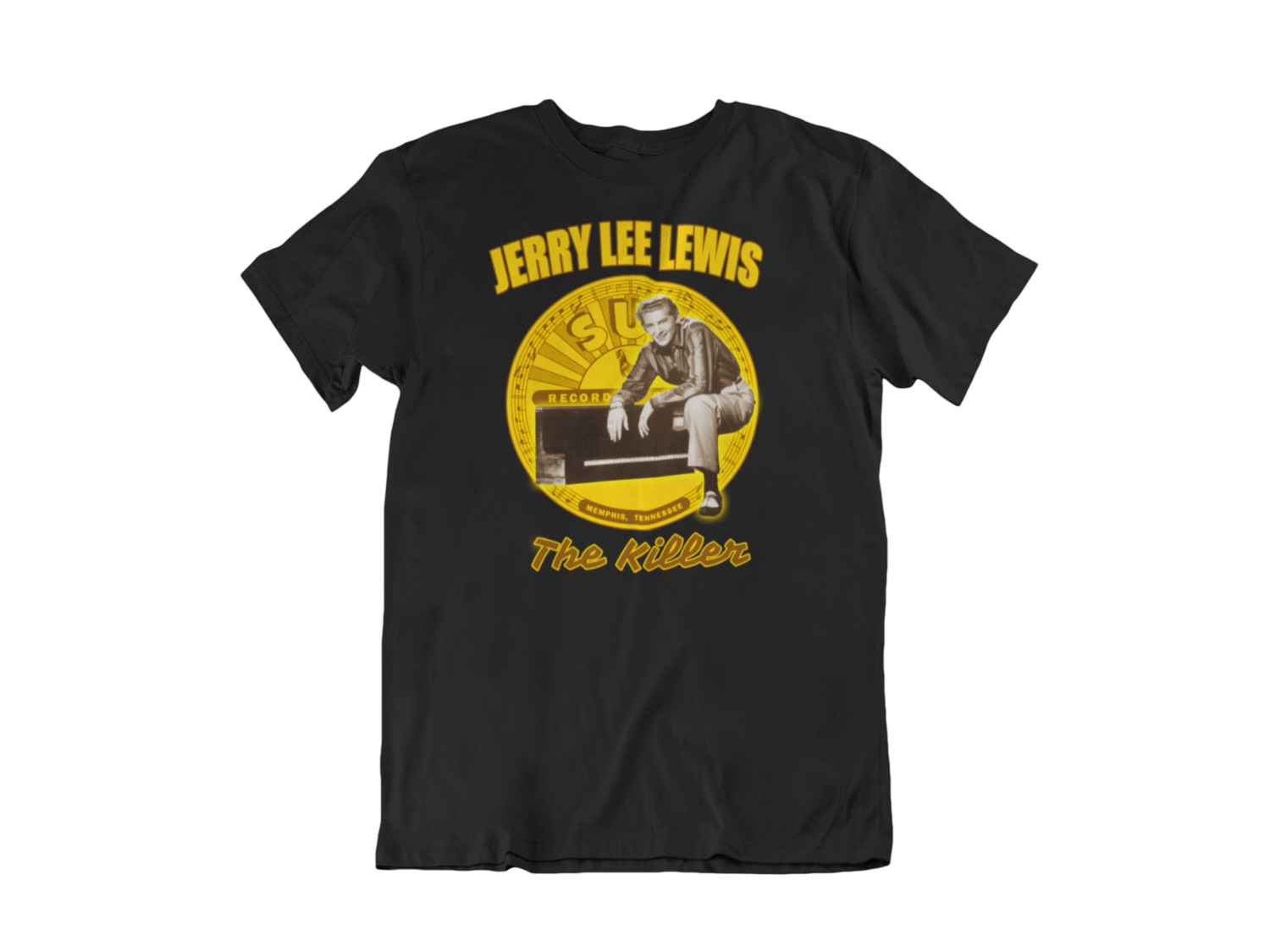 JERRY LEE LEWIS T-SHIRT MAN, Colour: BLACK, Size: Large