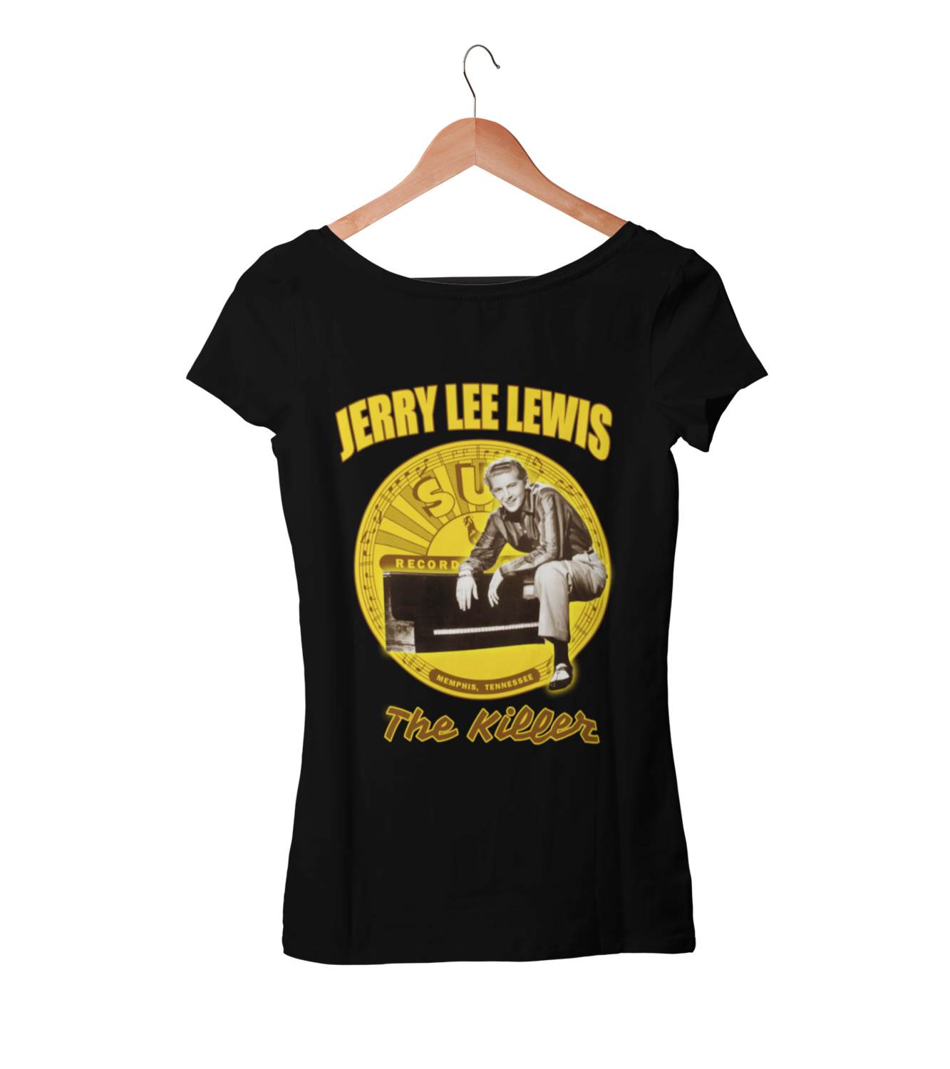 JERRY LEE LEWIS T-SHIRT WOMAN, Colour: BLACK, Size: Large