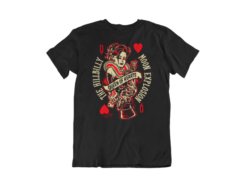 HILLBILLY MOON EXPLOSION "Queen of hearts" tshirt for MEN by Solrac