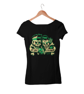 HILLBILLY MOON EXPLOSION &quot;My love for evermore&quot; tshirt for WOMEN by Solrac