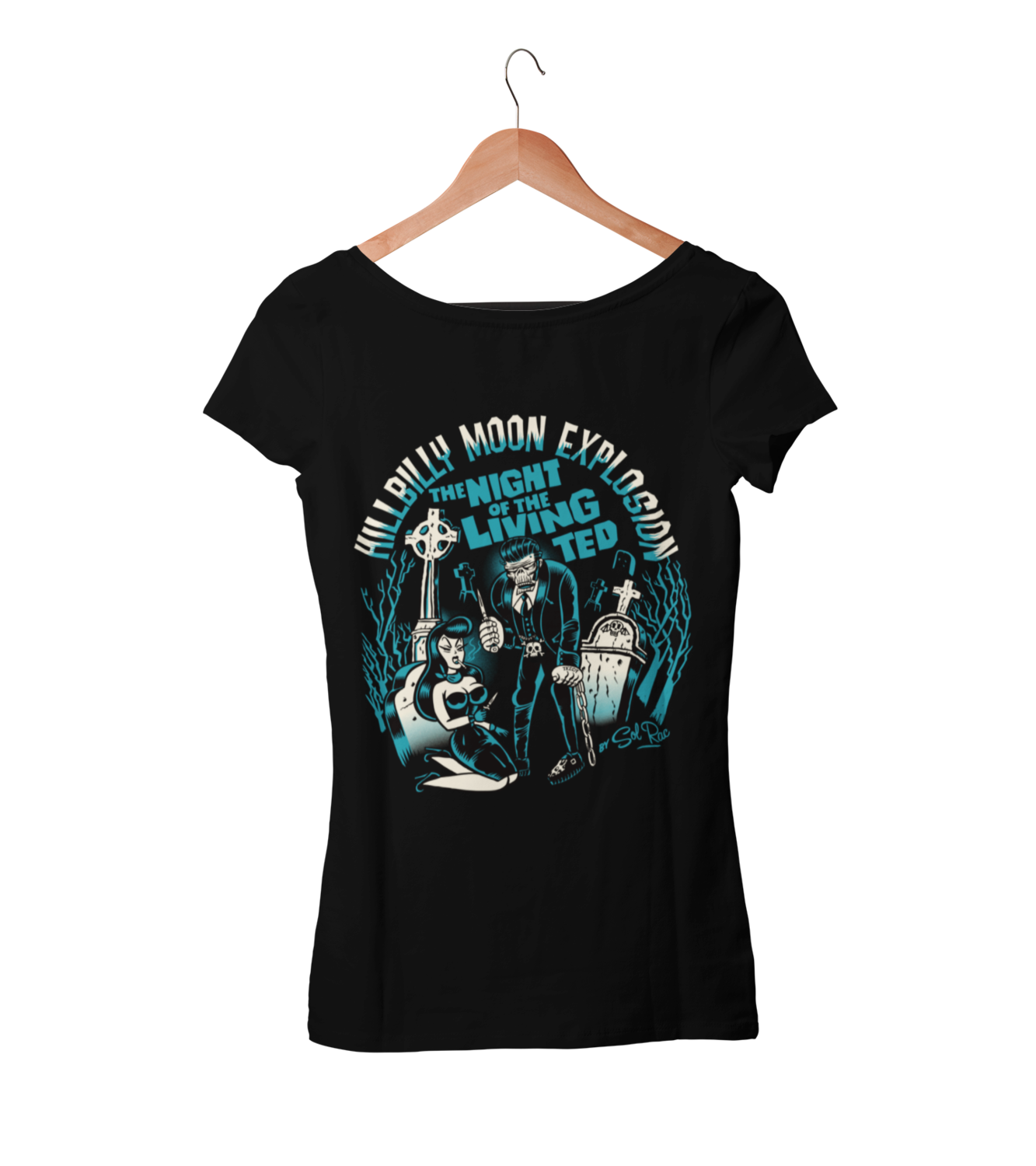 HILLBILLY MOON EXPLOSION &quot;Night of the living ted&quot; tshirt for WOMEN by Solrac
