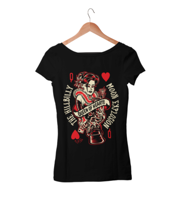 HILLBILLY MOON EXPLOSION &quot;Queen of Hearts&quot; tshirt for WOMEN by Solrac