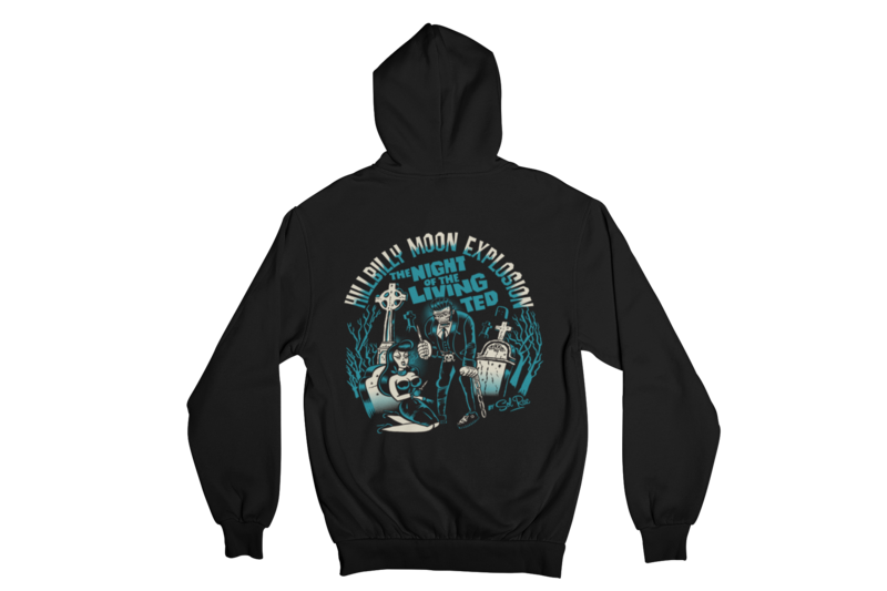 HILLBILLY MOON EXPLOSION "Night of the living ted" HOODIE ZIP for MEN