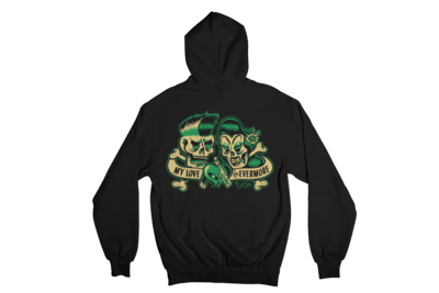 HILLBILLY MOON EXPLOSION &quot;My love for evermore&quot; HOODIE ZIP for WOMEN