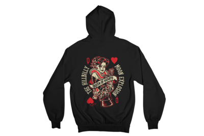 HILLBILLY MOON EXPLOSION &quot;Queen of hearts&quot; HOODIE ZIP for MEN