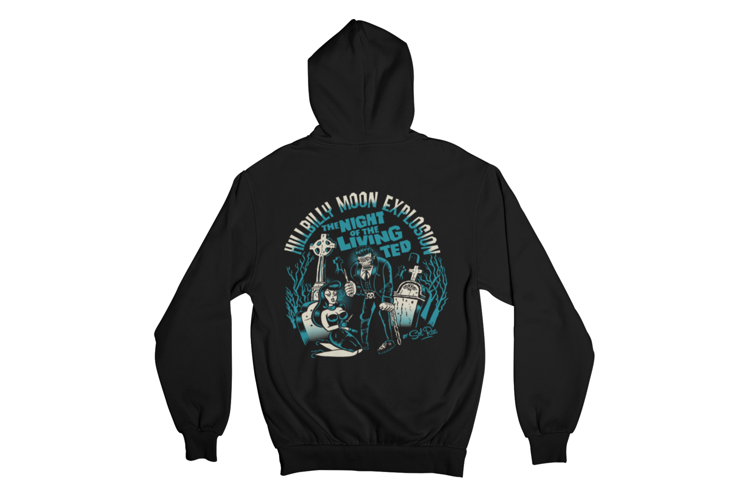 HILLBILLY MOON EXPLOSION &quot;Night of the living ted&quot; HOODIE ZIP for WOMEN
