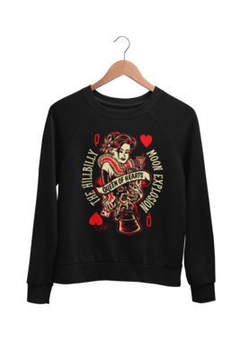 HILLBILLY MOON EXPLOSION &quot;Queen of hearts&quot; SWEATSHIRT