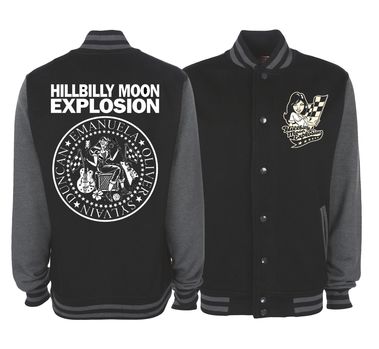 HILLBILLY MOON EXPLOSION &quot;Ramones Explosion&quot; VARSITY JACKET UNISEX
