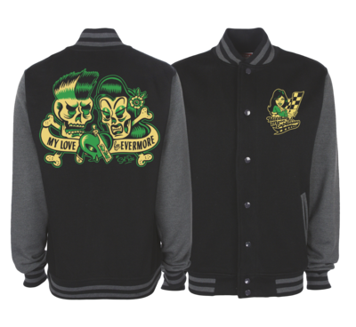 HILLBILLY MOON EXPLOSION &quot;My love for evermore&quot; VARSITY JACKET UNISEX