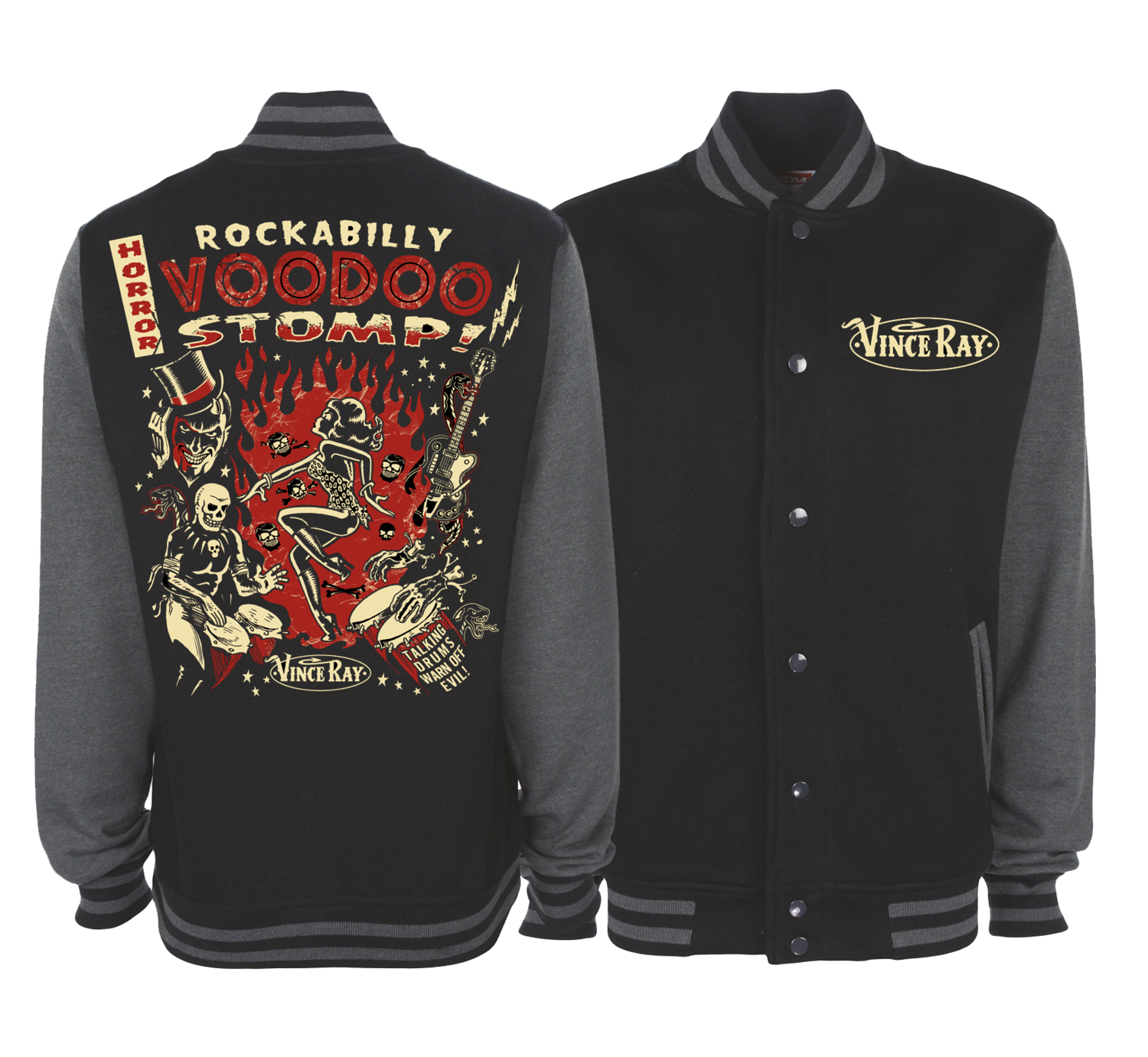 ROCKABILLY STOMP VARSITY JACKET Unisex by VINCE RAY