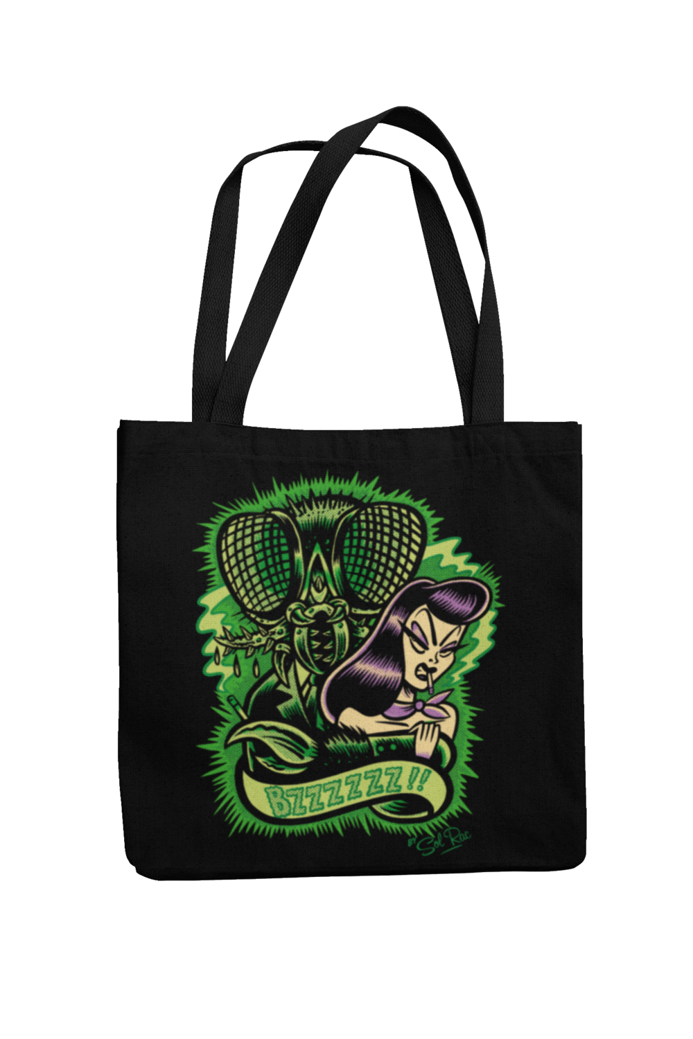 BZZZZ! Cotton Bag  logo design SOL RAC, Colour: Black