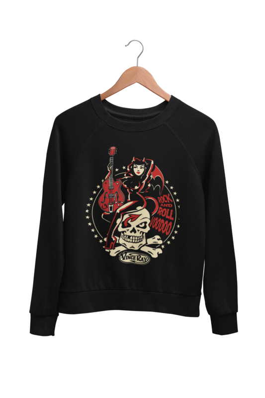 ROCK AND ROLL VOODOO SWEATSHIRT UNISEX by VINCE RAY