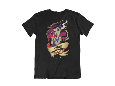 BETTIE BANG STORE &quot;Stay Weird bride of  Frankenstein&quot; tshirt for MEN