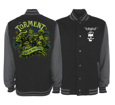 TORMENT &quot;Who do you love&quot; VARSITY JACKET UNISEX, Size: Small