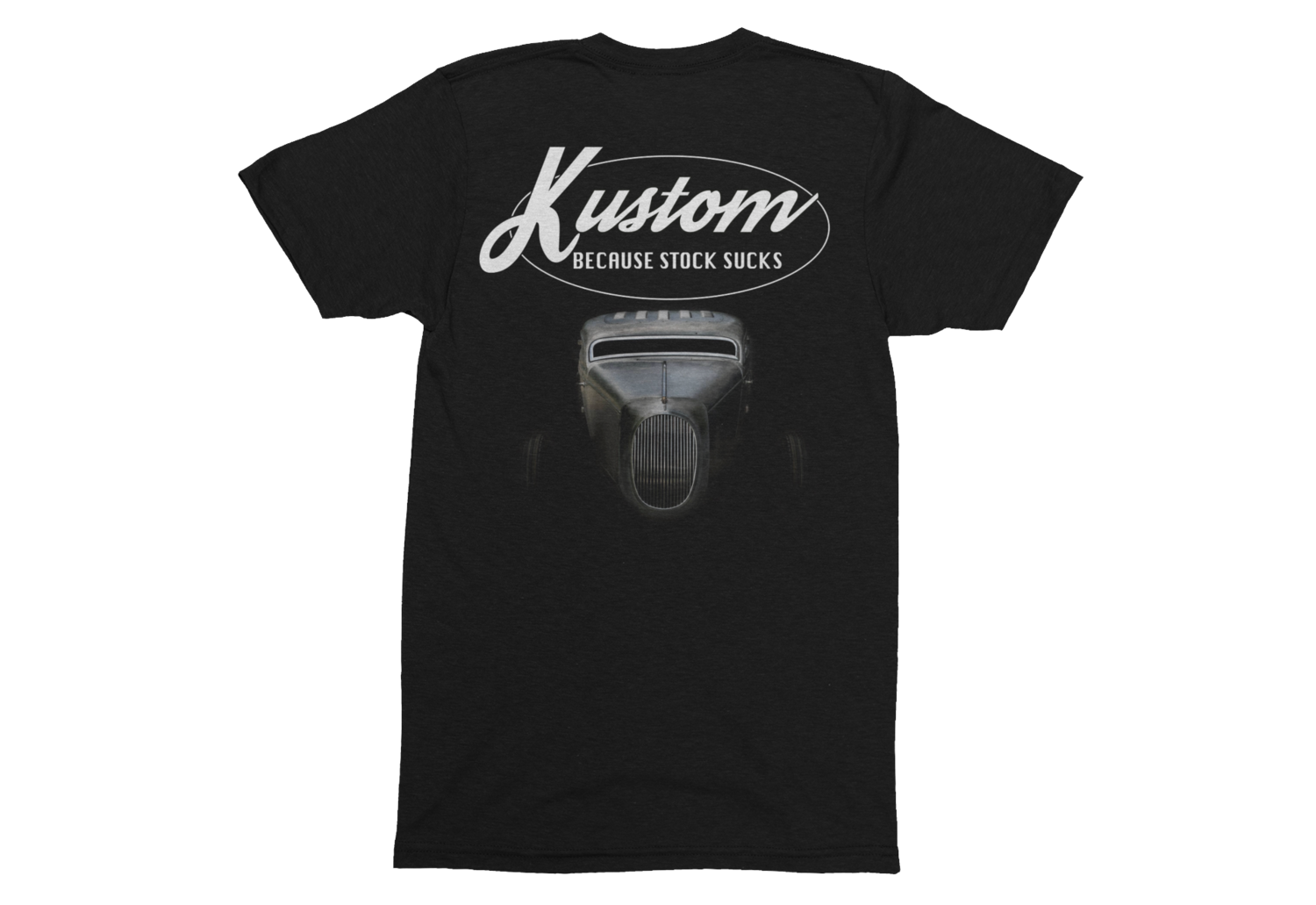 KUSTOM BECAUSE STOCK SUCKS T-SHIRT FOR MEN, Size: Small